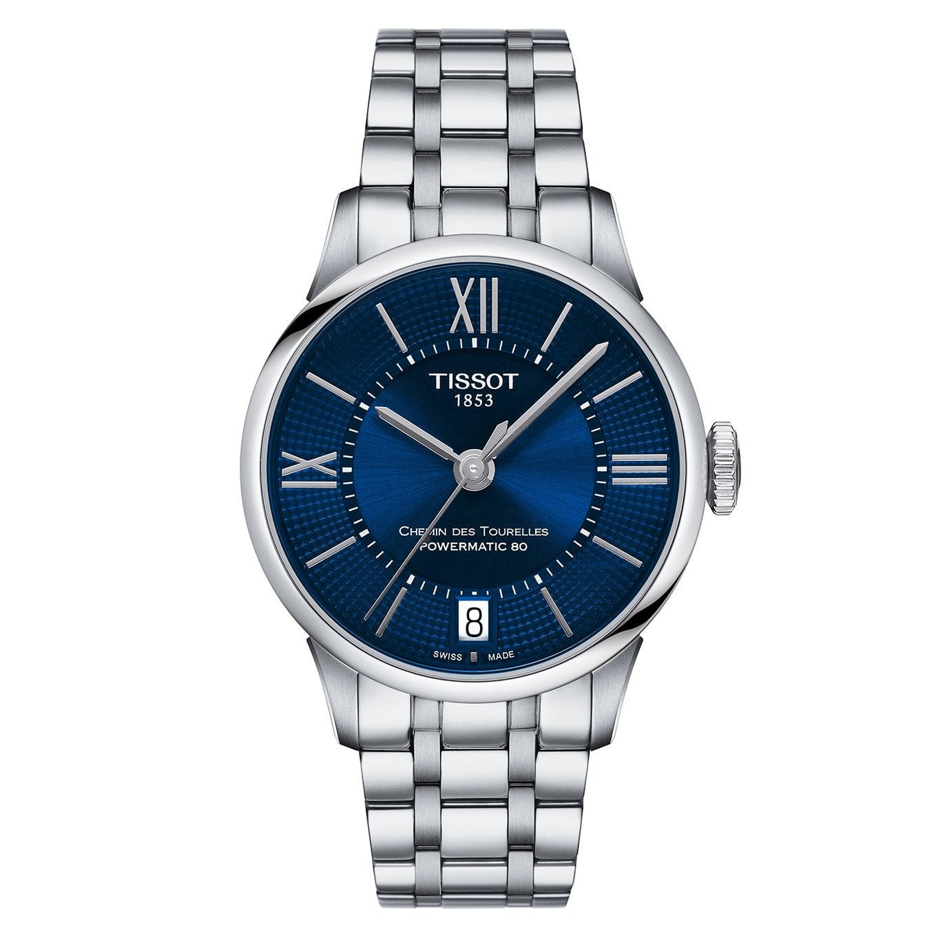 Tissot Ladies Automatic Watch Chemin Des Tourelles Powermatic 80 Blue - T0992071104800